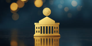 Grafika w newsowym stylu dotycząca instytucjonalnego zainteresowania kryptowalutowymi ETF-ami